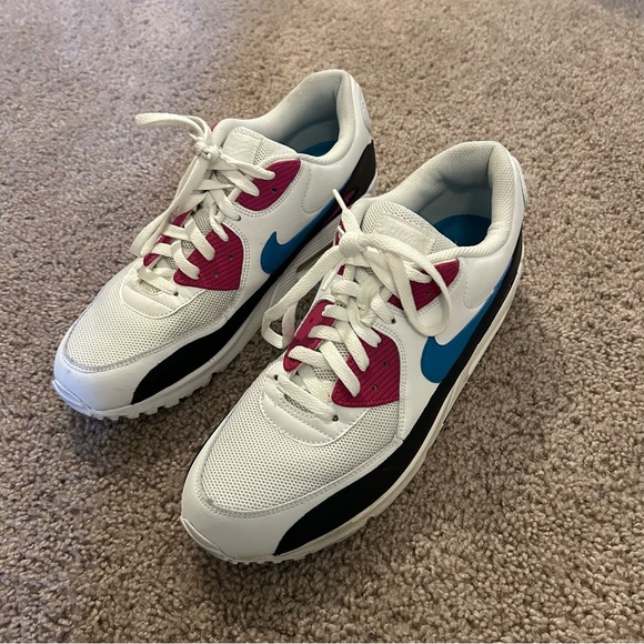 Nike Air Max 90 Sneakers White/Neo Turquoise/Rave Pink Size 12